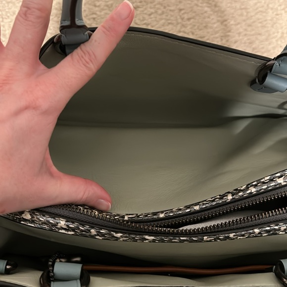 Rare exotic Coach bag - Mason carryall satchel with snakeskin detailing - Picture 13 of 16